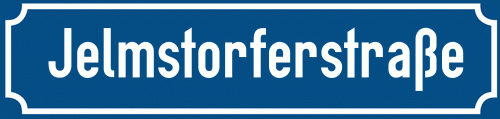 Straßenschild Jelmstorferstraße