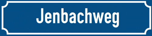 Straßenschild Jenbachweg