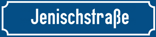Straßenschild Jenischstraße