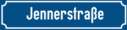 Straßenschild Jennerstraße