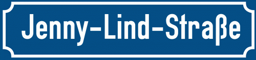Straßenschild Jenny-Lind-Straße