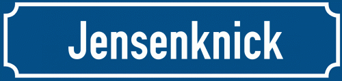 Straßenschild Jensenknick