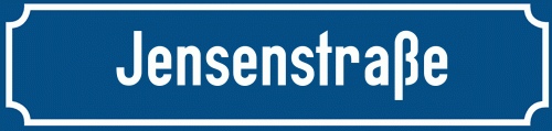 Straßenschild Jensenstraße