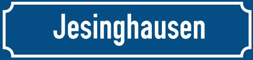 Straßenschild Jesinghausen