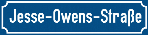 Straßenschild Jesse-Owens-Straße