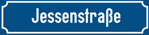 Straßenschild Jessenstraße