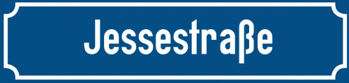 Straßenschild Jessestraße