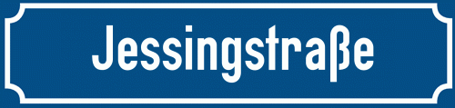 Straßenschild Jessingstraße