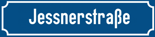 Straßenschild Jessnerstraße