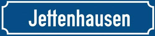 Straßenschild Jettenhausen