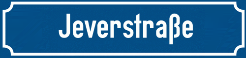 Straßenschild Jeverstraße