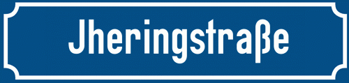 Straßenschild Jheringstraße
