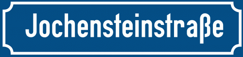Straßenschild Jochensteinstraße