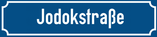 Straßenschild Jodokstraße