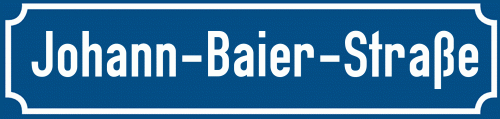 Straßenschild Johann-Baier-Straße