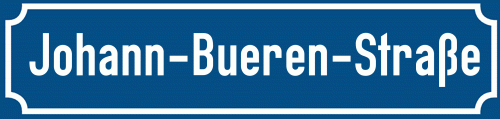 Straßenschild Johann-Bueren-Straße