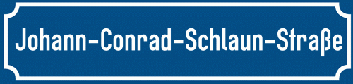 Straßenschild Johann-Conrad-Schlaun-Straße