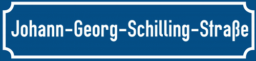 Straßenschild Johann-Georg-Schilling-Straße