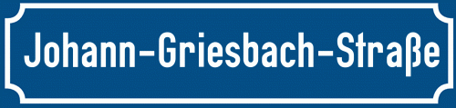 Straßenschild Johann-Griesbach-Straße