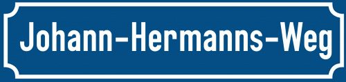 Straßenschild Johann-Hermanns-Weg zum kostenlosen Download