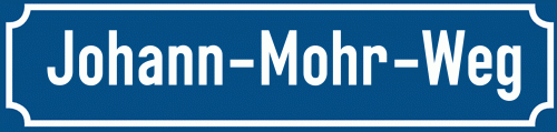 Straßenschild Johann-Mohr-Weg