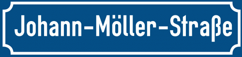 Straßenschild Johann-Möller-Straße