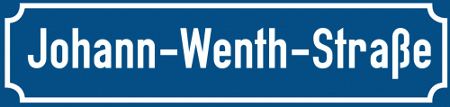 Straßenschild Johann-Wenth-Straße