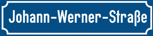 Straßenschild Johann-Werner-Straße