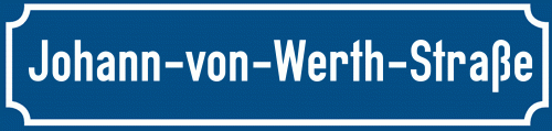 Straßenschild Johann-von-Werth-Straße