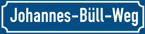 Straßenschild Johannes-Büll-Weg