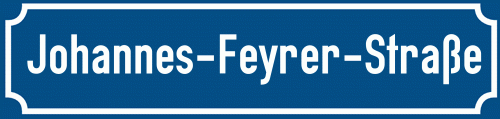 Straßenschild Johannes-Feyrer-Straße