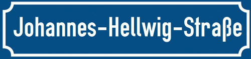 Straßenschild Johannes-Hellwig-Straße