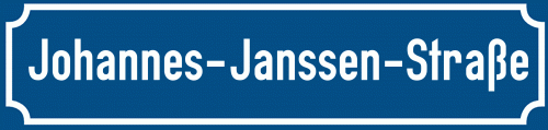 Straßenschild Johannes-Janssen-Straße