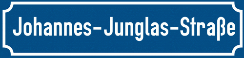 Straßenschild Johannes-Junglas-Straße