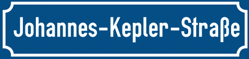 Straßenschild Johannes-Kepler-Straße
