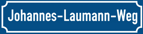 Straßenschild Johannes-Laumann-Weg