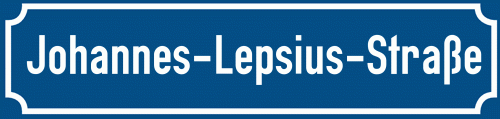 Straßenschild Johannes-Lepsius-Straße