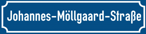 Straßenschild Johannes-Möllgaard-Straße
