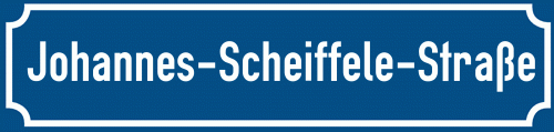 Straßenschild Johannes-Scheiffele-Straße