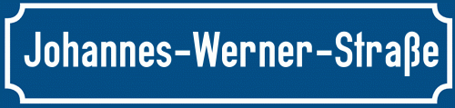 Straßenschild Johannes-Werner-Straße