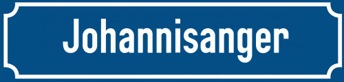 Straßenschild Johannisanger