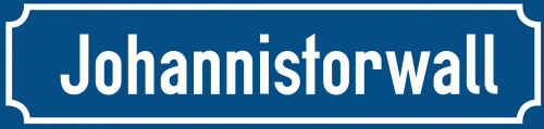 Straßenschild Johannistorwall