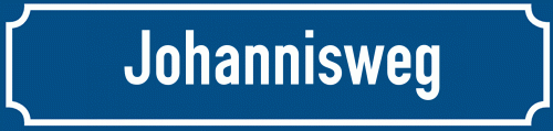 Straßenschild Johannisweg zum kostenlosen Download