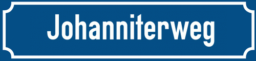 Straßenschild Johanniterweg