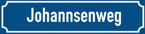 Straßenschild Johannsenweg