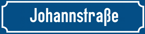Straßenschild Johannstraße