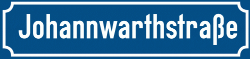 Straßenschild Johannwarthstraße