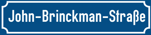 Straßenschild John-Brinckman-Straße