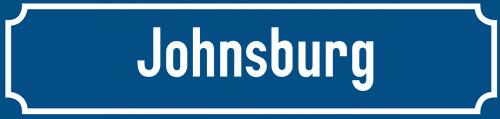 Straßenschild Johnsburg