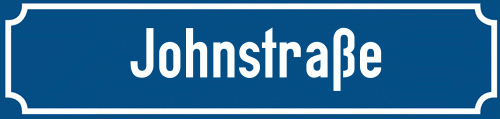 Straßenschild Johnstraße